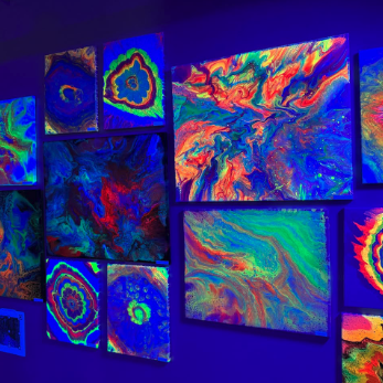  glowing art work